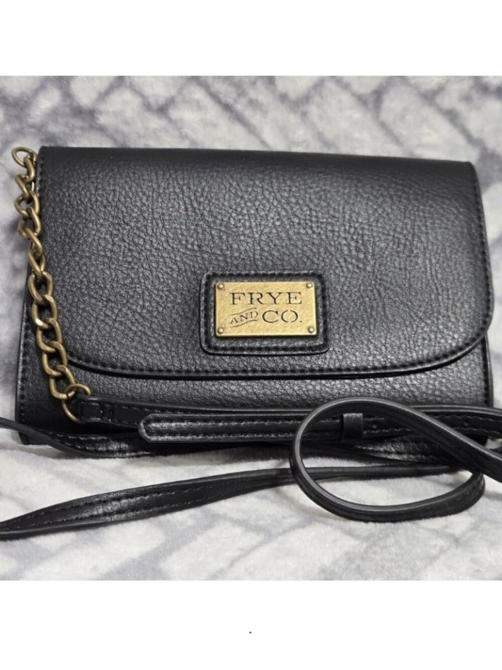 Frye & Co. Black Vegan Leather Small Crossbody